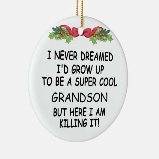 私が孫になるなんて夢にも思わなかったカッコいい セラミックオーナメント (右)