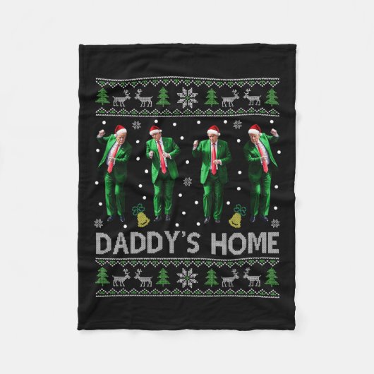 私が家に帰るトランプ・ダンストランプ フリースブランケット (正面)