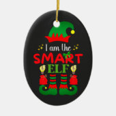 私が小妖精や小人だ頭が切れる セラミックオーナメント (正面)