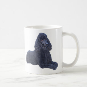 私が崇拝するプードルの黒いマグ コーヒーマグカップ