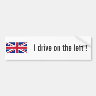 私が左のバンパーで運転する安価の英国国旗 バンパーステッカー