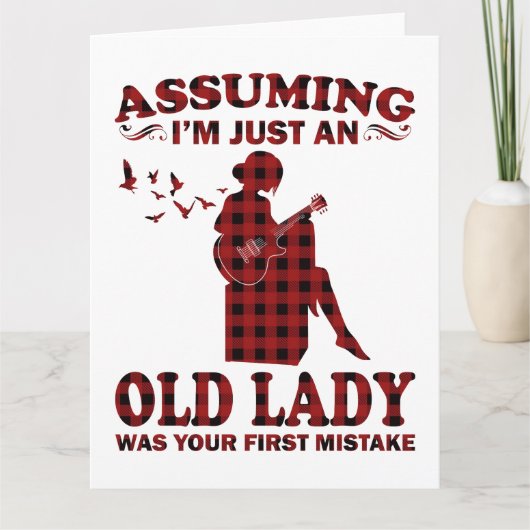 私が年配の女性に当たるギターの女は君 カード (正面)