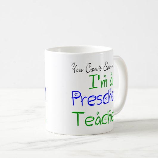 私が幼稚園の先生だから怖がらせない コーヒーマグカップ (正面右)