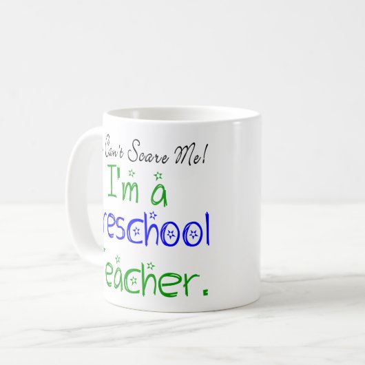 私が幼稚園の先生だから怖がらせない コーヒーマグカップ (正面左)