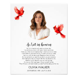 私が座って天国写真の葬儀ウェルカムサイン フォトプリント