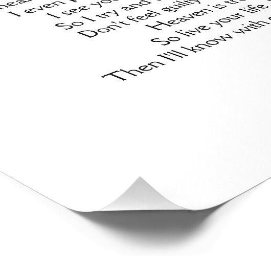 私が座って天国写真の葬儀ウェルカムサイン フォトプリント            (角)