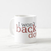 私が引き下がらない音楽マグ| コーヒーマグカップ (正面左)