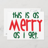 私が得るとメリー シーズンポストカード (正面/裏面)