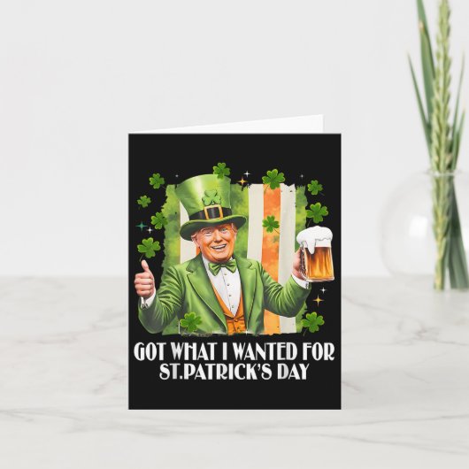 私が得St patricks day・トランプに望んおもしろいだ カード (正面)