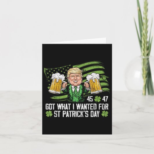 私が得St patricks day・トランプに望んおもしろいだ カード (正面)