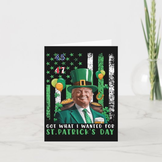 私が得St patricks day・トランプに望んおもしろいだ カード (正面)