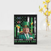 私が得St patricks day・トランプに望んおもしろいだ カード (黄色い花)