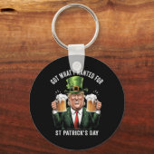 私が得St patricks day・トランプに望んおもしろいだ キーホルダー (正面)