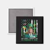 私が得St patricks day・トランプに望んおもしろいだ マグネット (正面/裏面)