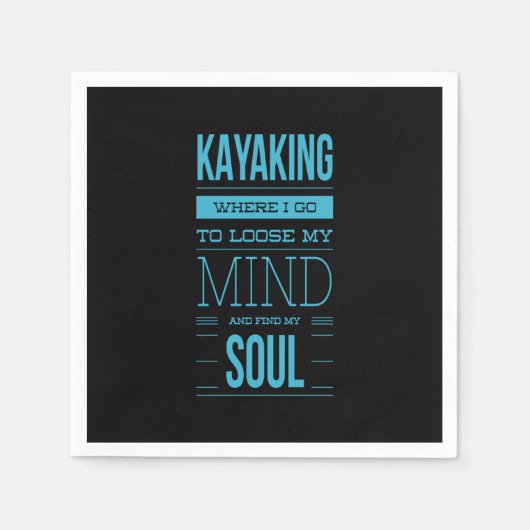 私が心を緩めるカヤック スタンダードカクテルナプキン (正面)