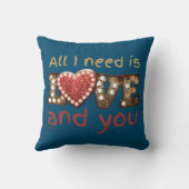 私が必要としているのは愛…そして、あなたは甘いバレンタインデー クッション (裏面)