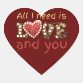 私が必要としているのは愛…そして、あなたは甘いバレンタインデー ハートシール