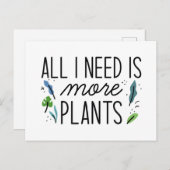 私が必要としているのは植物の数だけ ポストカード (正面/裏面)