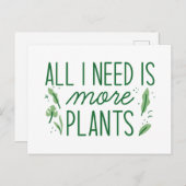 私が必要としているのは植物の数だけ ポストカード (正面/裏面)