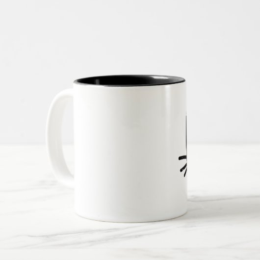 "私が必要とするすべてはコーヒーおよび私の猫"のマグです ツートーンマグカップ (正面左)