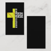 私が必要とするすべてはソフトボールおよびイエス・キリストのギフトです 名刺 (正面/裏面)