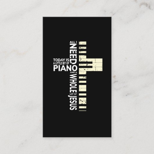 私が必要とするピアノはすべて音楽イエス・キリストのクリスチャンのミュージシャンです 名刺 (正面)