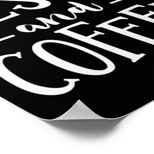 私が必要なのはイエスとコーヒー教会のクリスチャン ポスター (角)