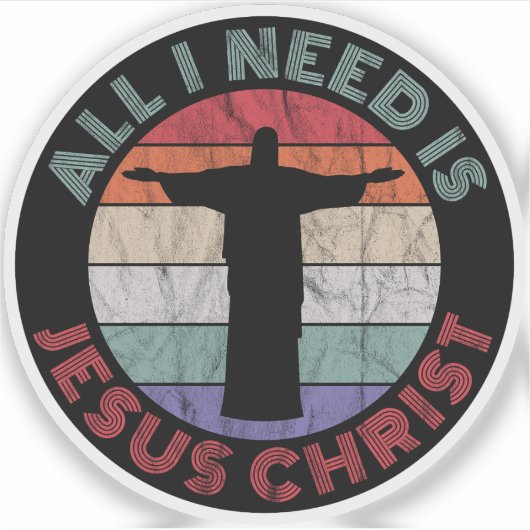 私が必要なのはイエス・キリストだけだ シール (正面)