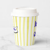 私が必要なのはイエス&コーヒー – 黄色、青 紙コップ (左)