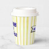 私が必要なのはイエス&コーヒー – 黄色、青 紙コップ (右)