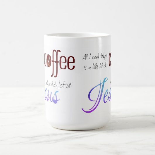 私が必要なのはコーヒーとイエスだけだ コーヒーマグカップ (中央)