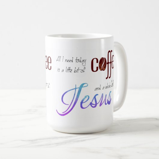 私が必要なのはコーヒーとイエスだけだ コーヒーマグカップ (正面右)