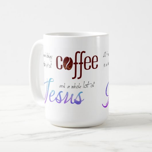 私が必要なのはコーヒーとイエスだけだ コーヒーマグカップ (正面左)