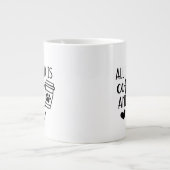 私が必要なのはコーヒーと猫だけだ ジャンボコーヒーマグカップ (正面)