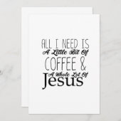 私が必要なのはコーヒーの少しとイエスの全体の多さだけだ (正面/裏面)