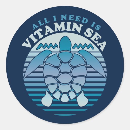 私が必要なのはビタミン海 – レトロカメ ラウンドシール (正面)