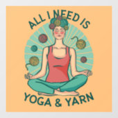 私が必要なのはヨガとヤーヌのフレーズだけだ ウィンドウサイン (シート)