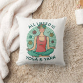 私が必要なのはヨガとヤーヌのフレーズだけだ クッション (ブランケット)