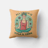 私が必要なのはヨガとヤーヌのフレーズだけだ クッション (裏面)