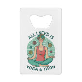 私が必要なのはヨガとヤーヌのフレーズだけだ クレジットカード栓抜き (裏面)