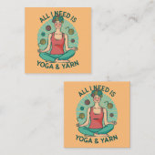私が必要なのはヨガとヤーヌのフレーズだけだ スクエア名刺 (正面/裏面)