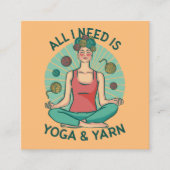 私が必要なのはヨガとヤーヌのフレーズだけだ スクエア名刺 (正面)