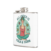 私が必要なのはヨガとヤーヌのフレーズだけだ フラスク (左)