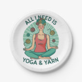 私が必要なのはヨガとヤーヌのフレーズだけだ ペーパープレート (正面)