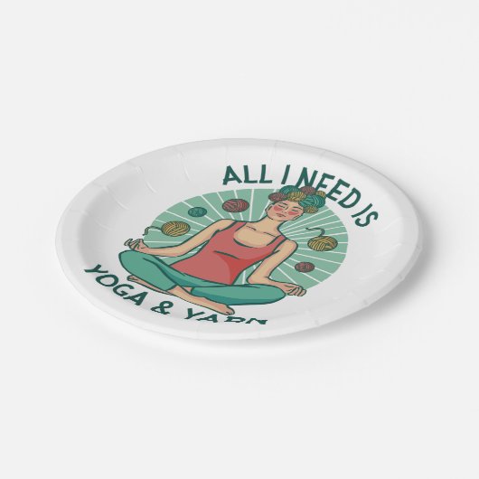 私が必要なのはヨガとヤーヌのフレーズだけだ ペーパープレート (アングル)