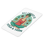 私が必要なのはヨガとヤーヌのフレーズだけだ マグネット (左側)