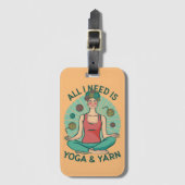 私が必要なのはヨガとヤーヌのフレーズだけだ ラゲッジタグ (正面縦)