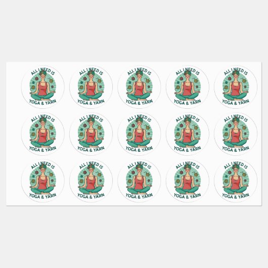 私が必要なのはヨガとヤーヌのフレーズだけだ ラベル (シート)