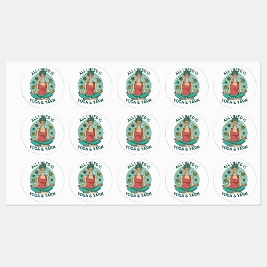 私が必要なのはヨガとヤーヌのフレーズだけだ ラベル (シート)