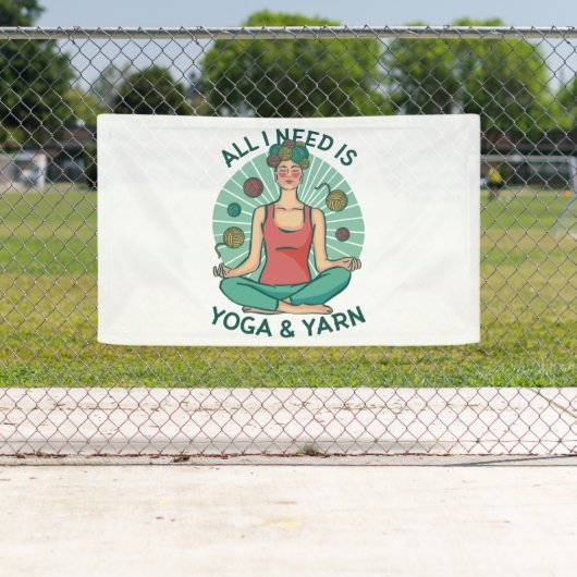 私が必要なのはヨガとヤーヌのフレーズだけだ 横断幕 (インサイチュ)